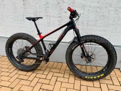 carbon fatbike Canyon DUDE CF9 CUSTOM - black / red M