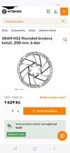 Nový kotúč Sram HS2 200mm Rounded
