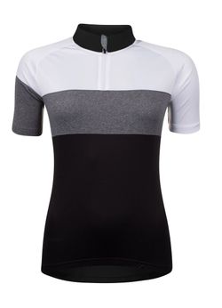Nový krátký dámský dres Force View Lady M bílá/šedá/černá