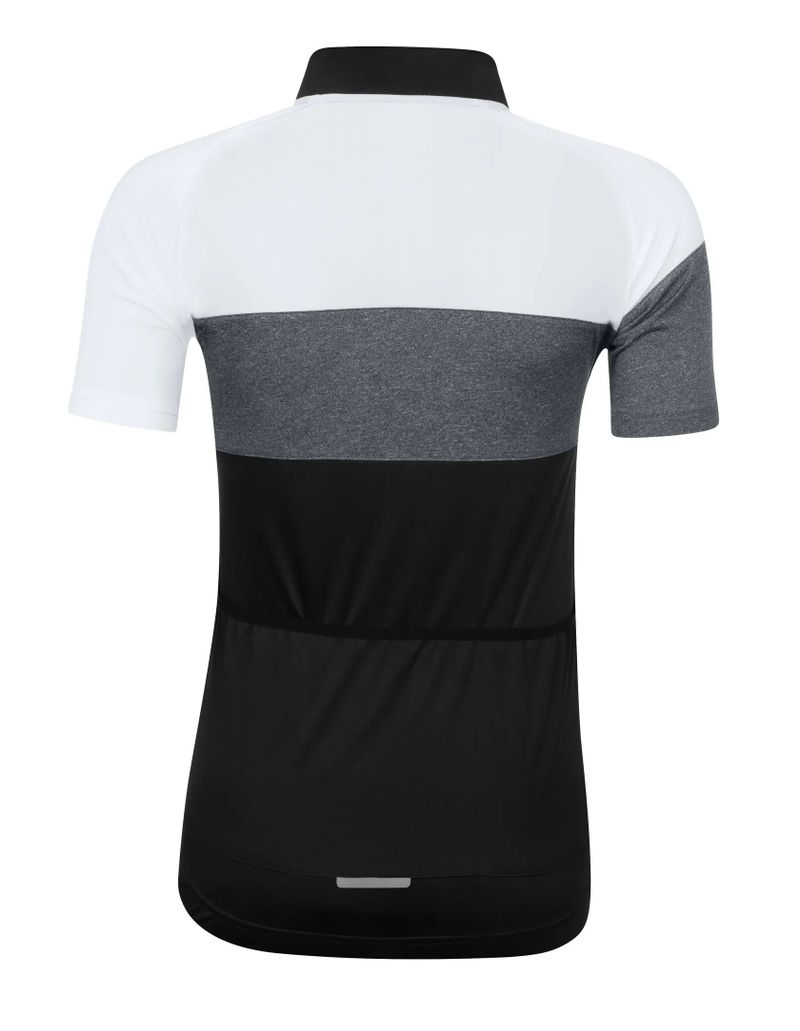 Nový krátký dámský dres Force View Lady M bílá/šedá/černá