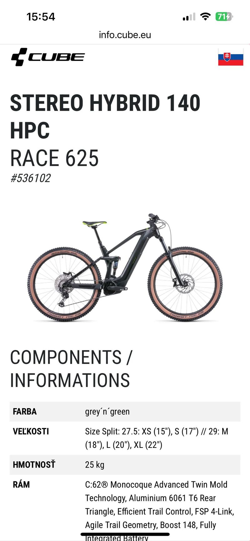 Cube Stereo Hybrid 140 HPC Race