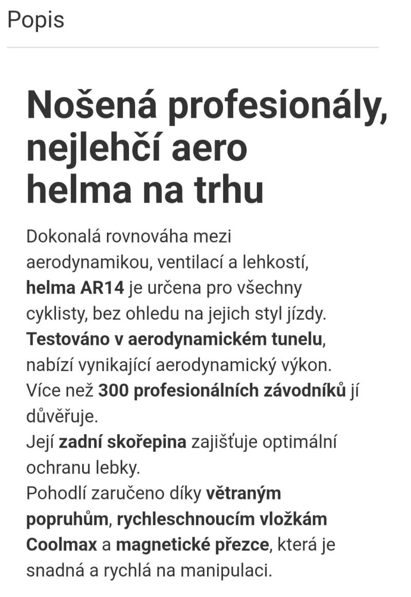 Cyklo helma Ekoi profi AR 14 