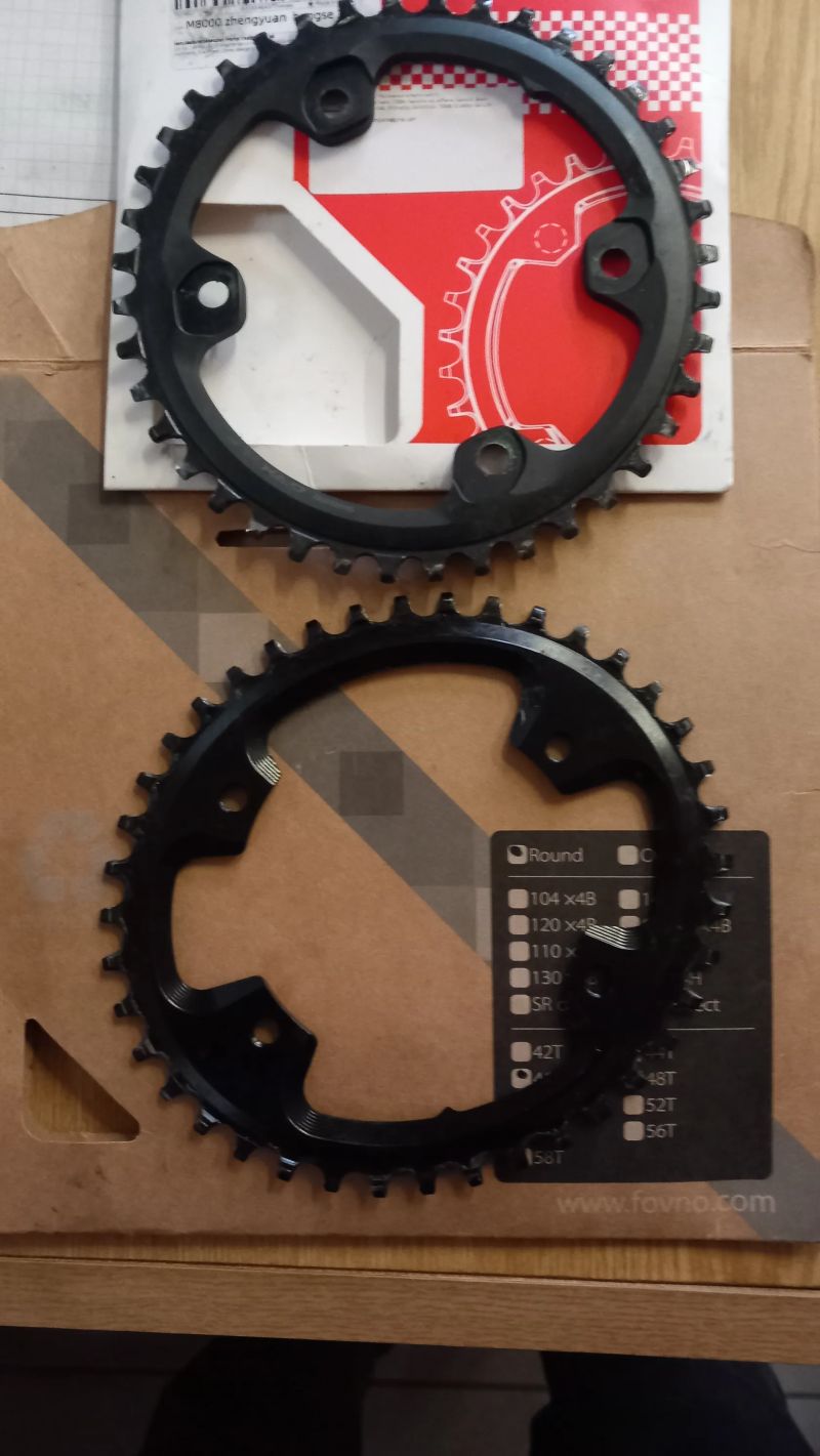 Jednopřevodník Shimano Grx a Shimano ovál 40z