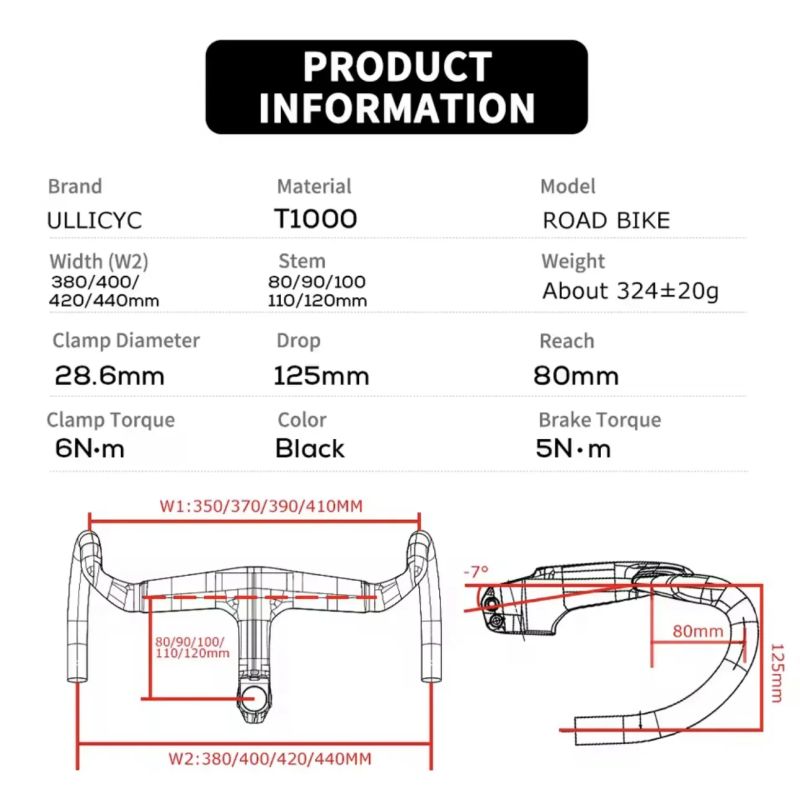 Karbonová řídítka 420x90 pro interní vedení kabelů, TREK Madone design 