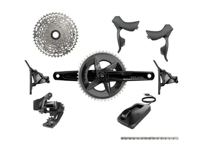 nová bezdrátová sada Sram Rival XPLR AXS 1x12 dis vč. klik, baterie, nabíječky
