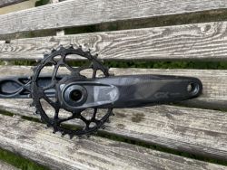 Kliky Sram GX Eagle dub + převodník Absolute Black - oválný