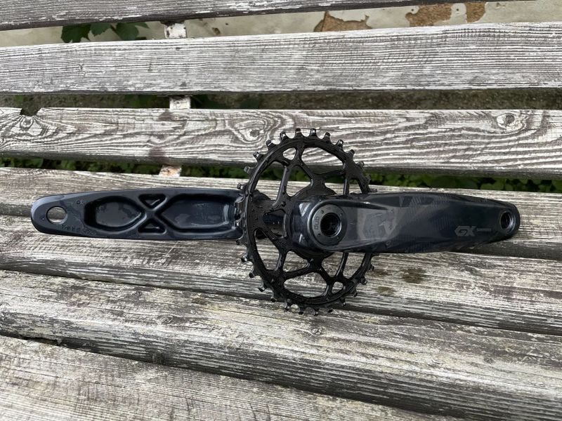 Kliky Sram GX Eagle dub + převodník Absolute Black - oválný