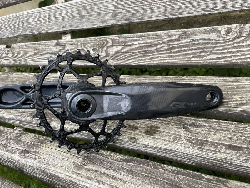 Kliky Sram GX Eagle dub + převodník Absolute Black - oválný