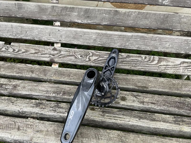Kliky Sram GX Eagle dub + převodník Absolute Black - oválný