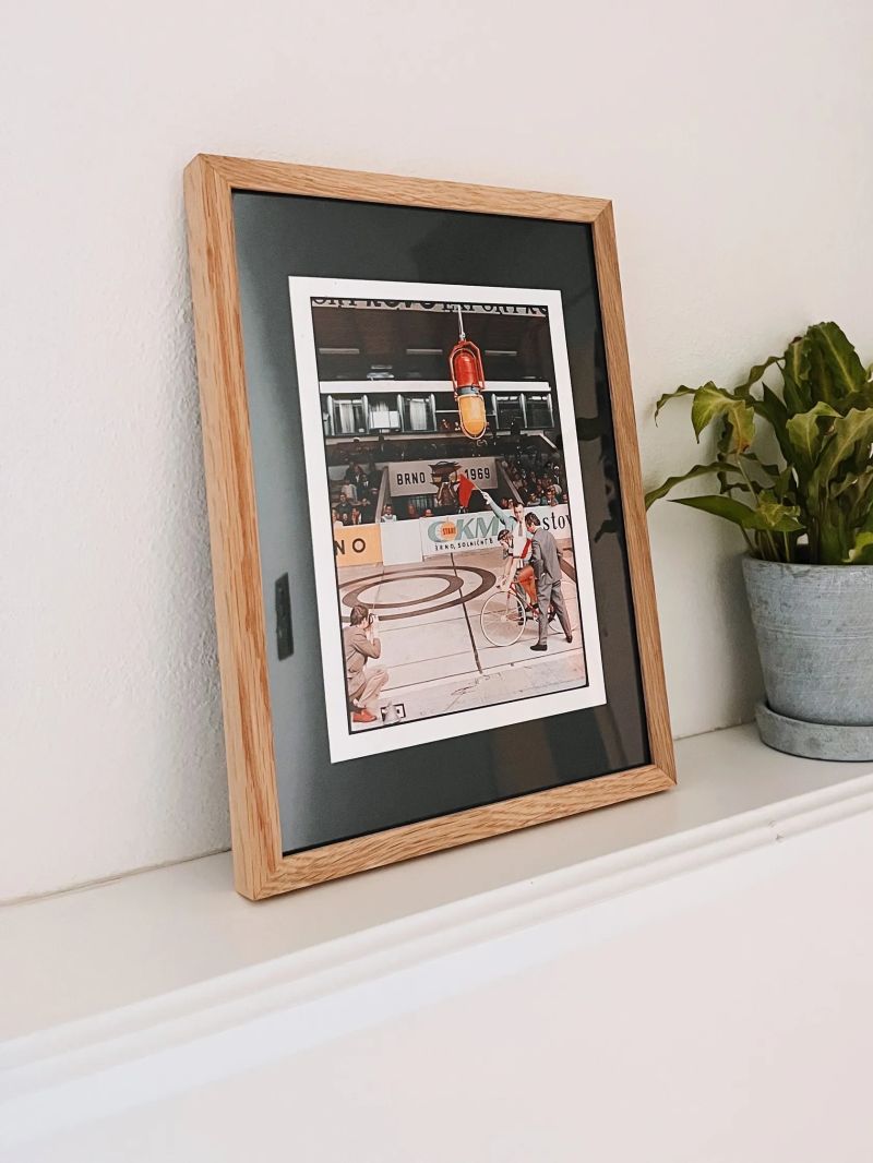 Dráhová cyklistika / print / velodrom / Brno / vintage / retro