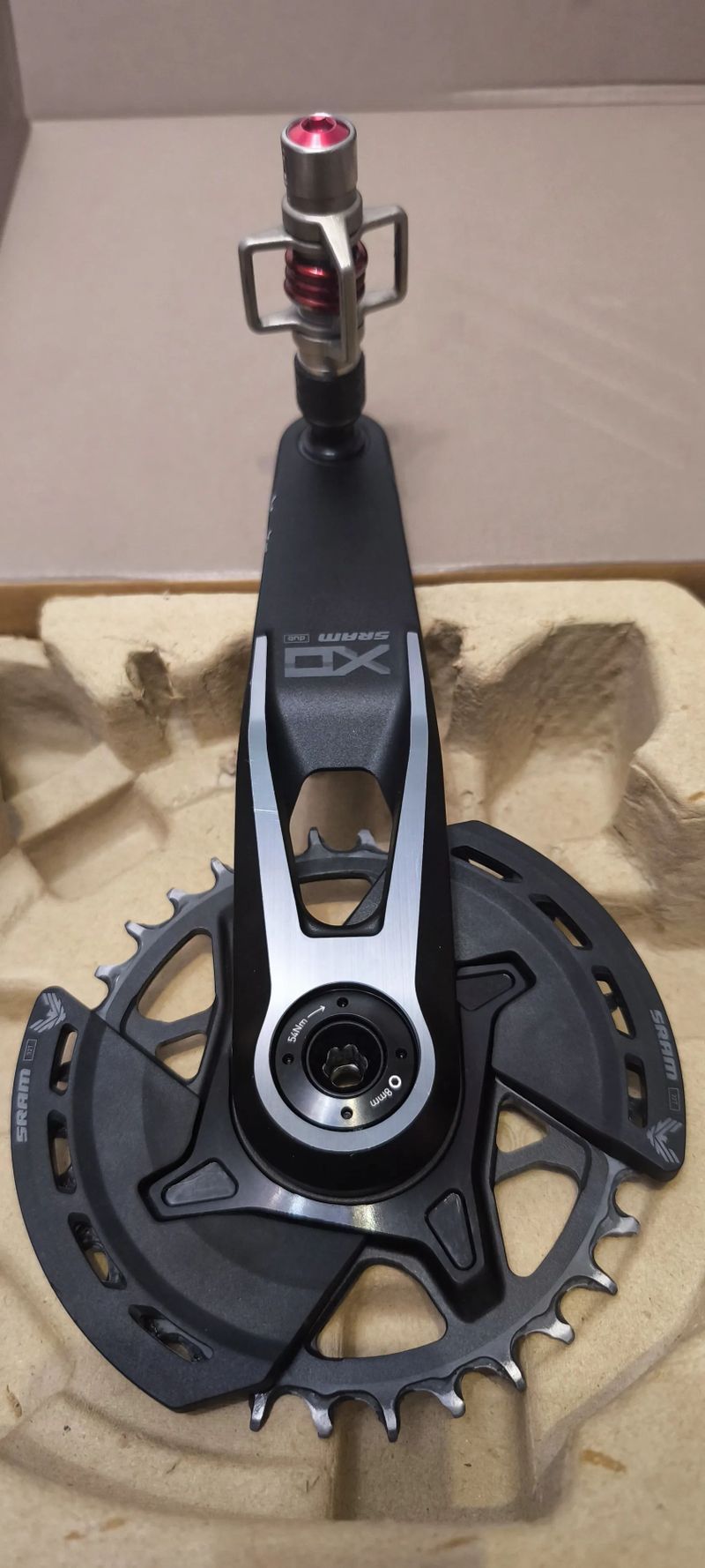 Kliky Sram X0 vcetne prevodniku + pedaly Crankbrothers Egg Beater 3 - RED