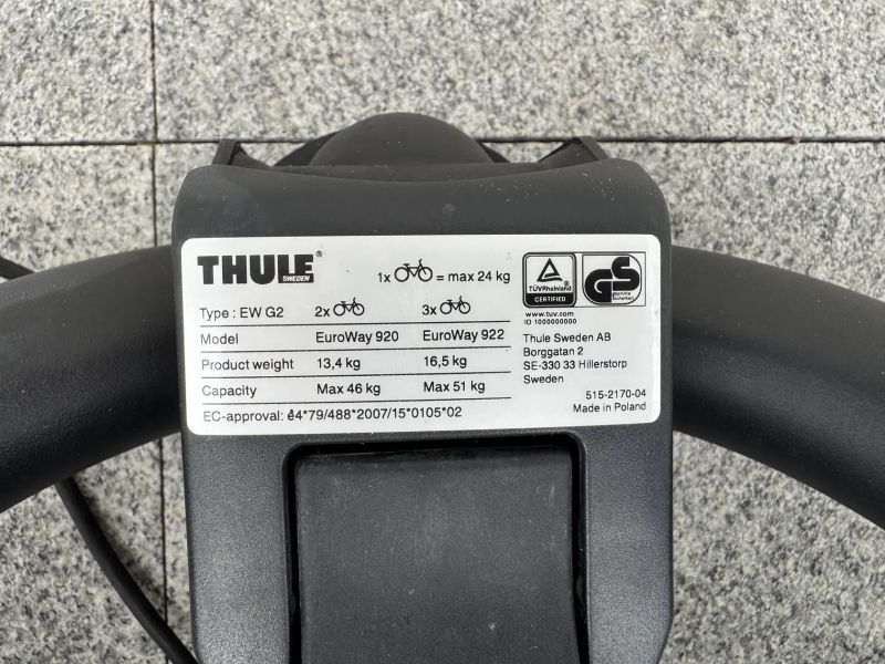 Nosič 3 kol na tažné zařízení Thule EuroWay G2 922