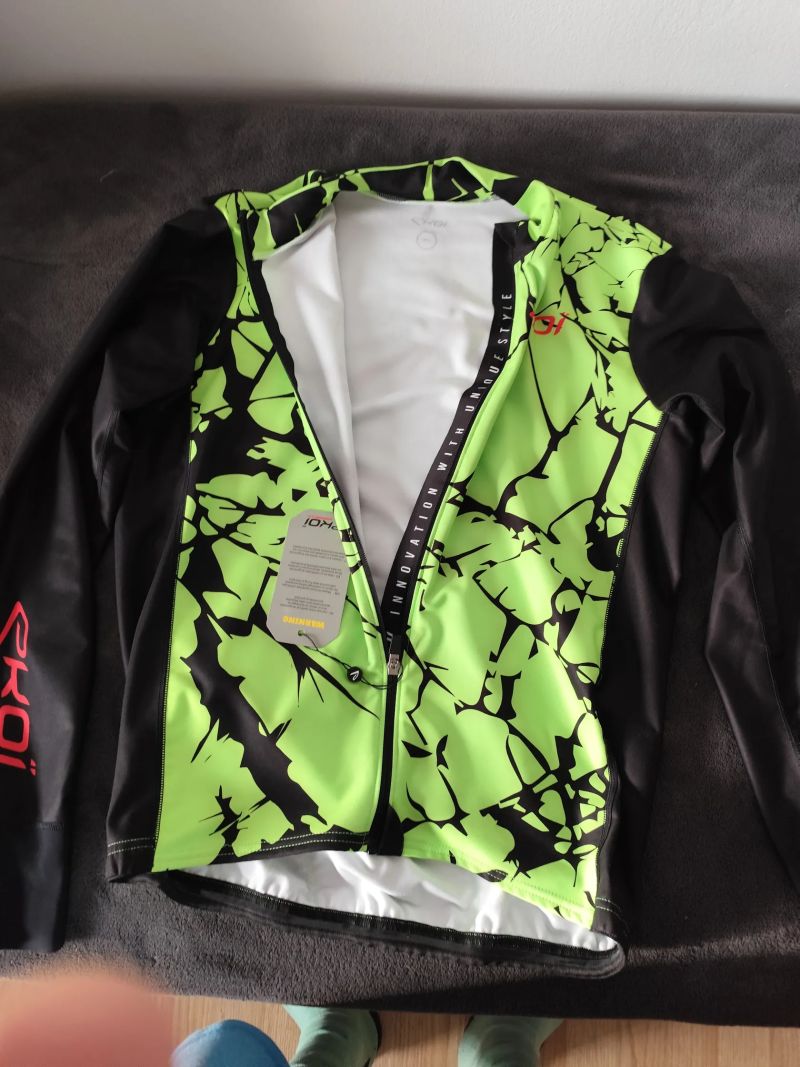 Bunda EKOI Marbre W22 zelená fluo velikost xl