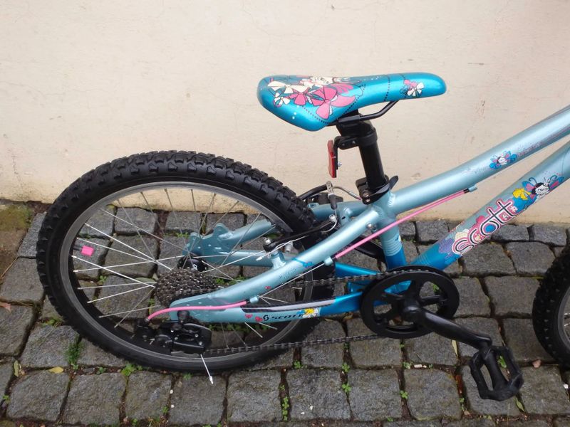 dětské horské MTB kolo Scott Contessa 20 pro výšku 115-135cm; po servisu + dárek