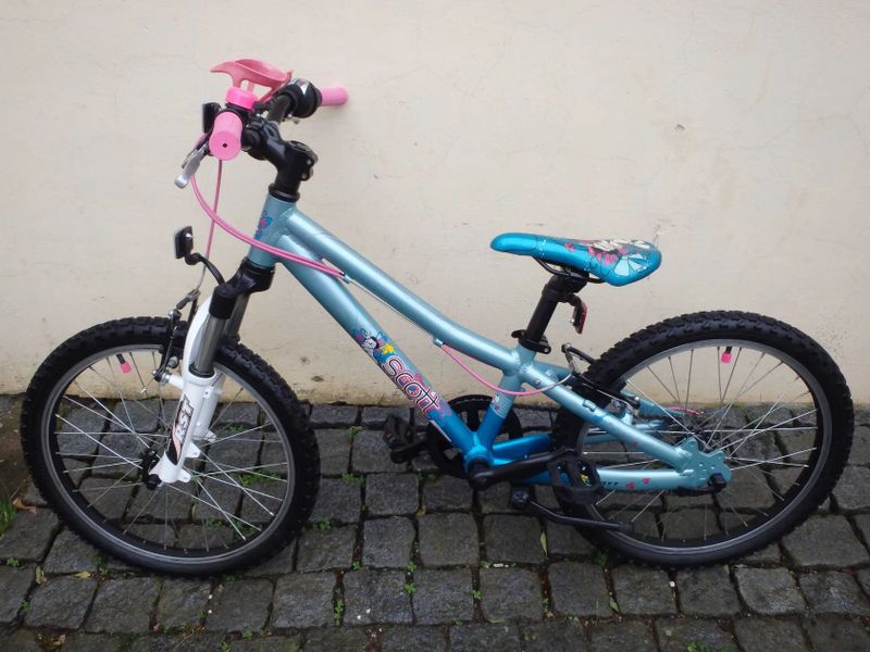 dětské horské MTB kolo Scott Contessa 20 pro výšku 115-135cm; po servisu + dárek