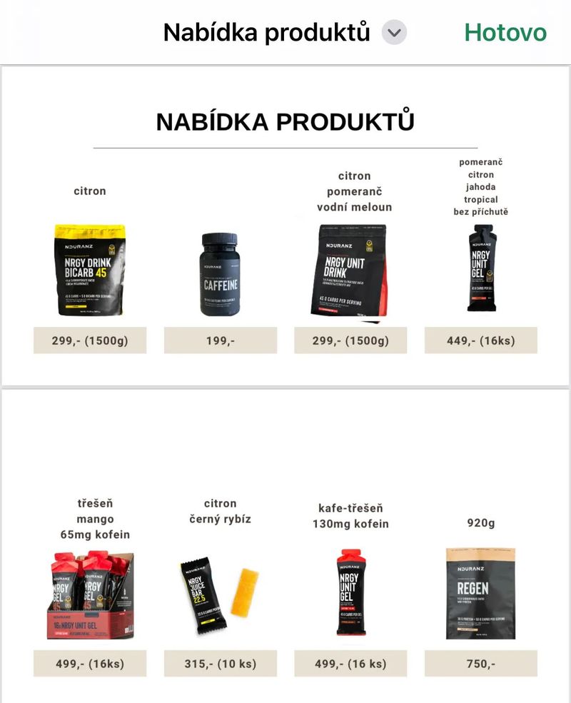 Prodej výživy Nduranz