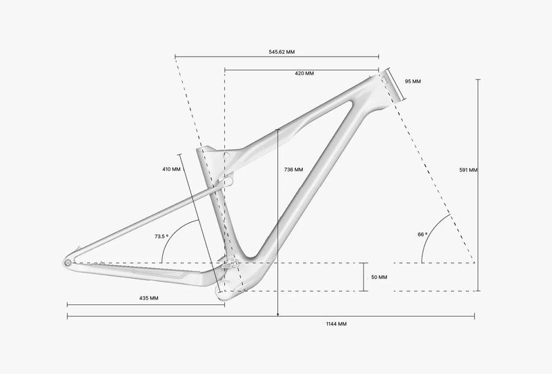 rámová sada UNNO Horn 2026 vel. S1 a S2 (1,8 kg s tlumičem)