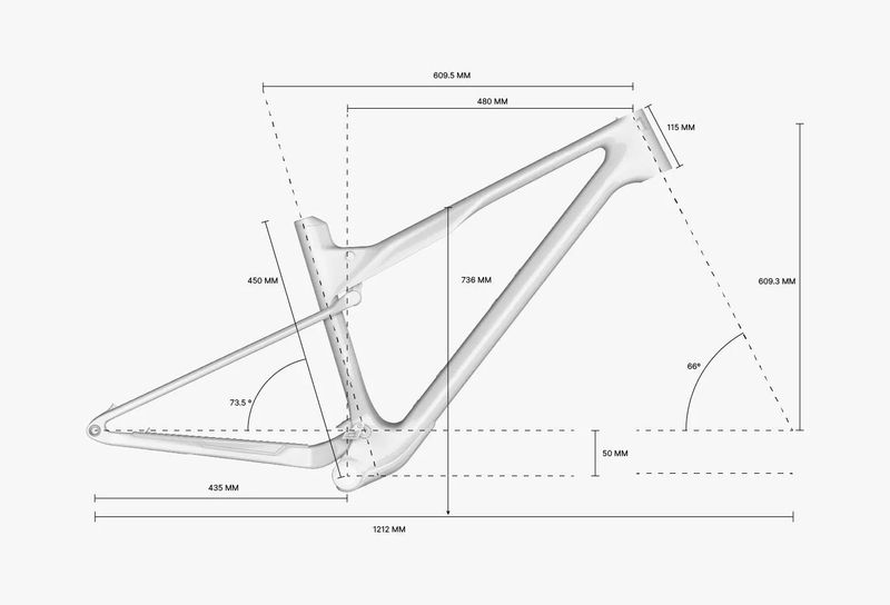 rámová sada UNNO Horn 2026 vel. S1 a S2 (1,8 kg s tlumičem)