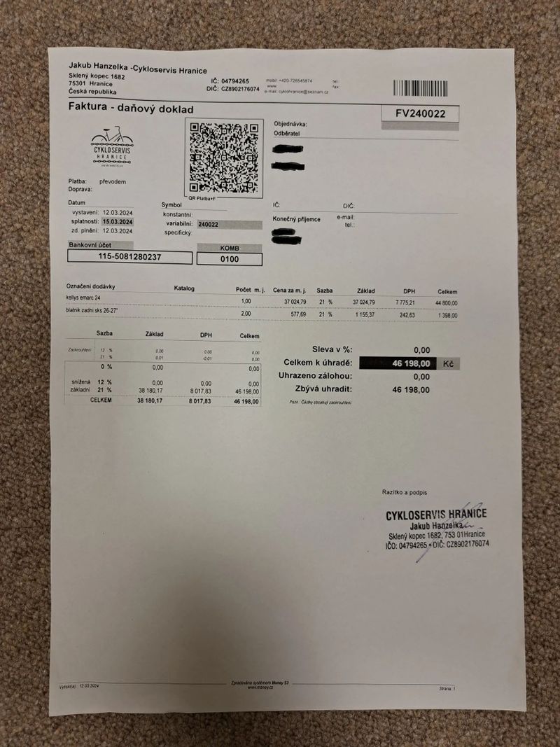 Dětské elektrokolo KELLYS eMARC SH 24" 418 Wh