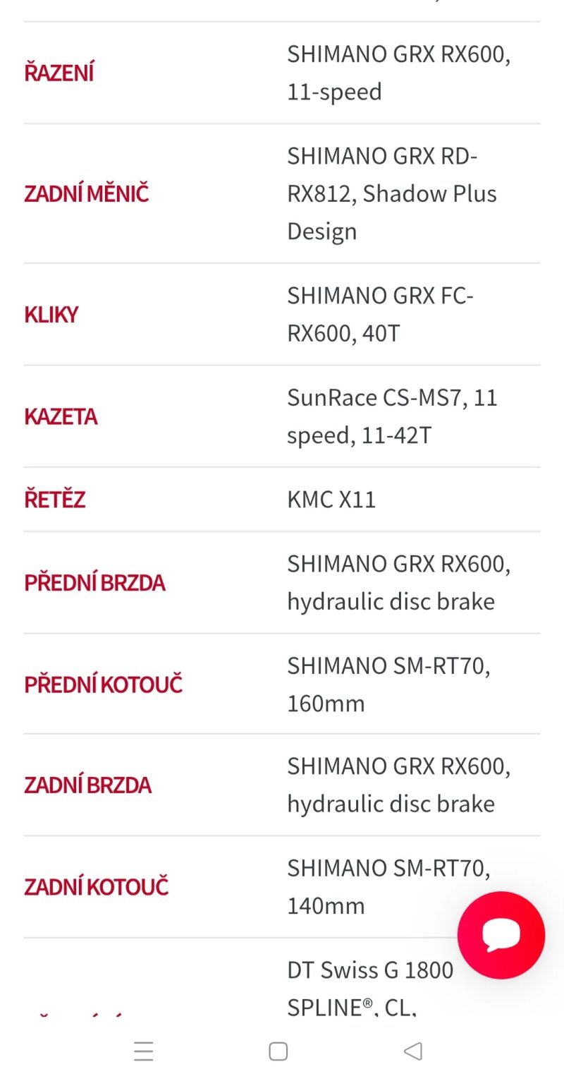 Shimano GRX , 1x11 sada