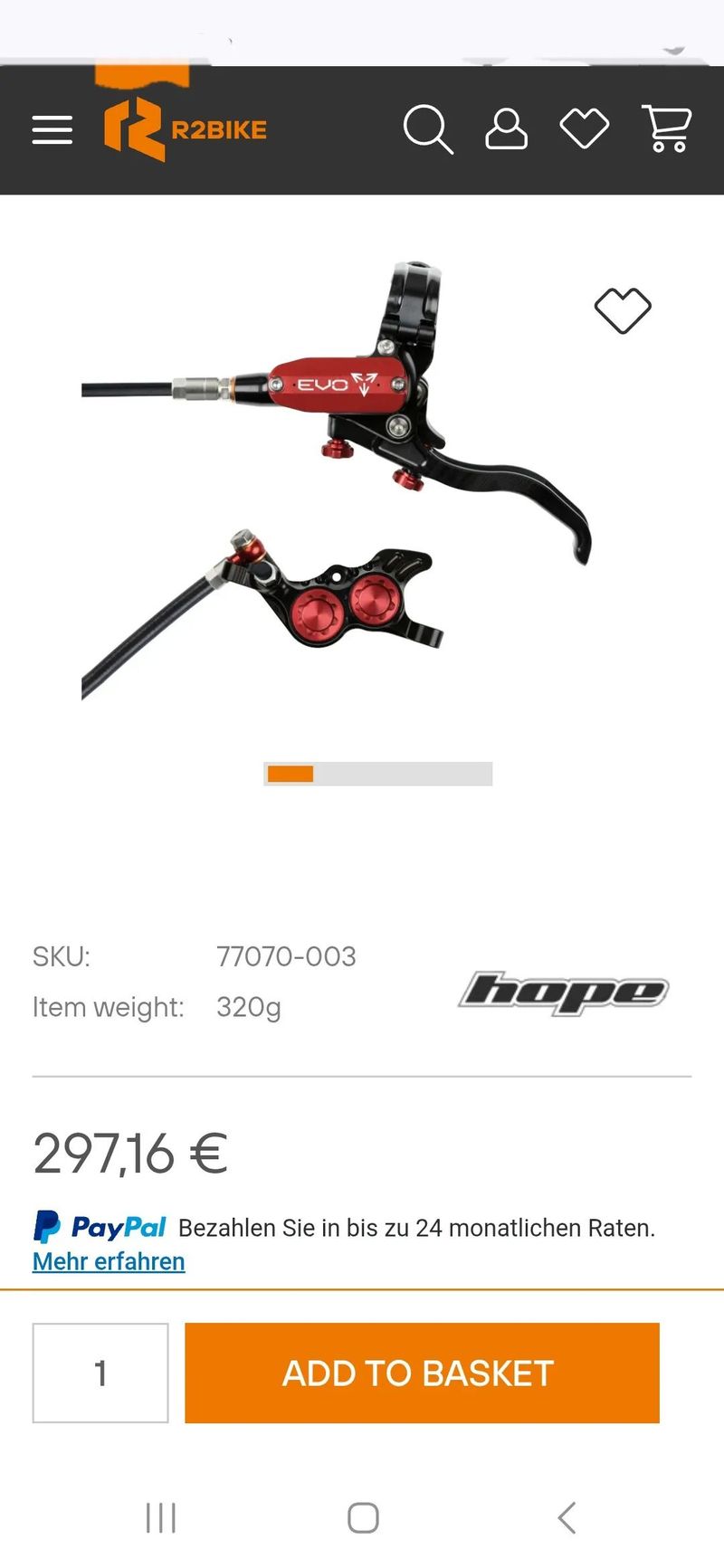 Novinka Hope Tech EVO GR4 Brake Set