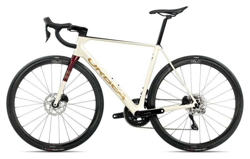 silniční kola Orbea ORCA M35i 2024 vel. 47 (krémová) a 53 (červeno-titanová) - SLEVA 27%