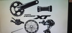SADA SHIMANO DEORE XT 12rz 1x12 8100 kliky,kazeta, řetěz, přehazovačka,pačka,ložiska