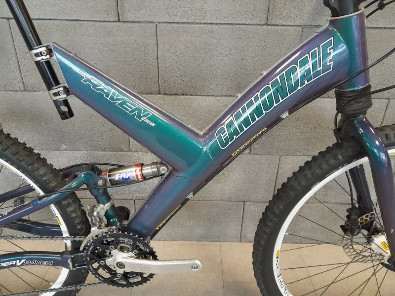 Cannondale Super V Raven 1000 disc, rok 2000, Mavic Crosslink, CODA Tarantula, Fox