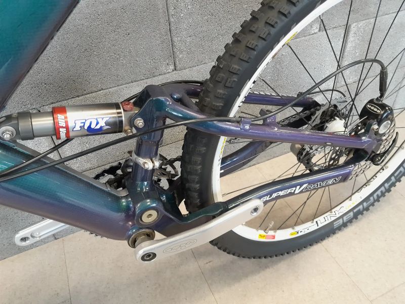 Cannondale Super V Raven 1000 disc, rok 2000, Mavic Crosslink, CODA Tarantula, Fox