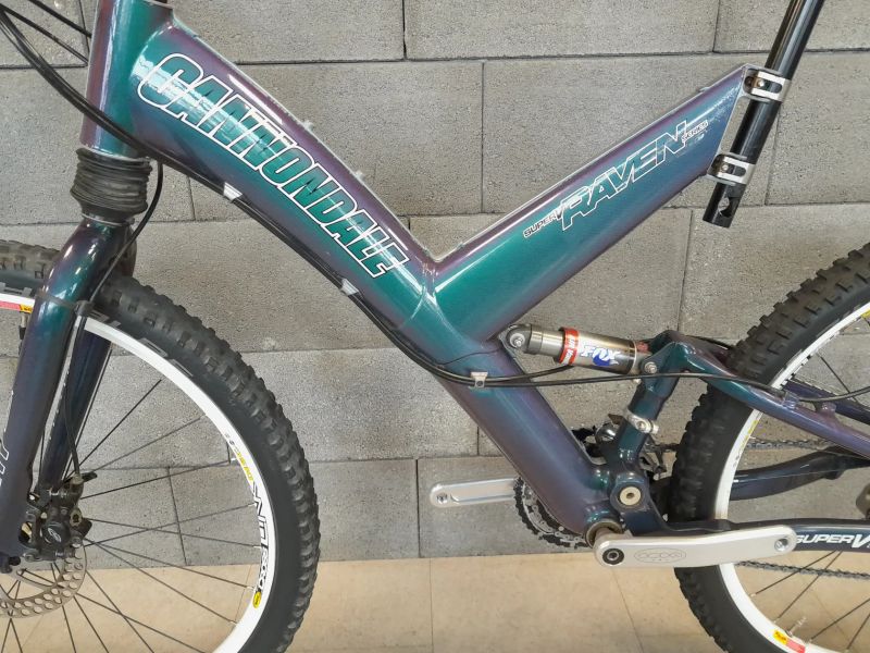 Cannondale Super V Raven 1000 disc, rok 2000, Mavic Crosslink, CODA Tarantula, Fox