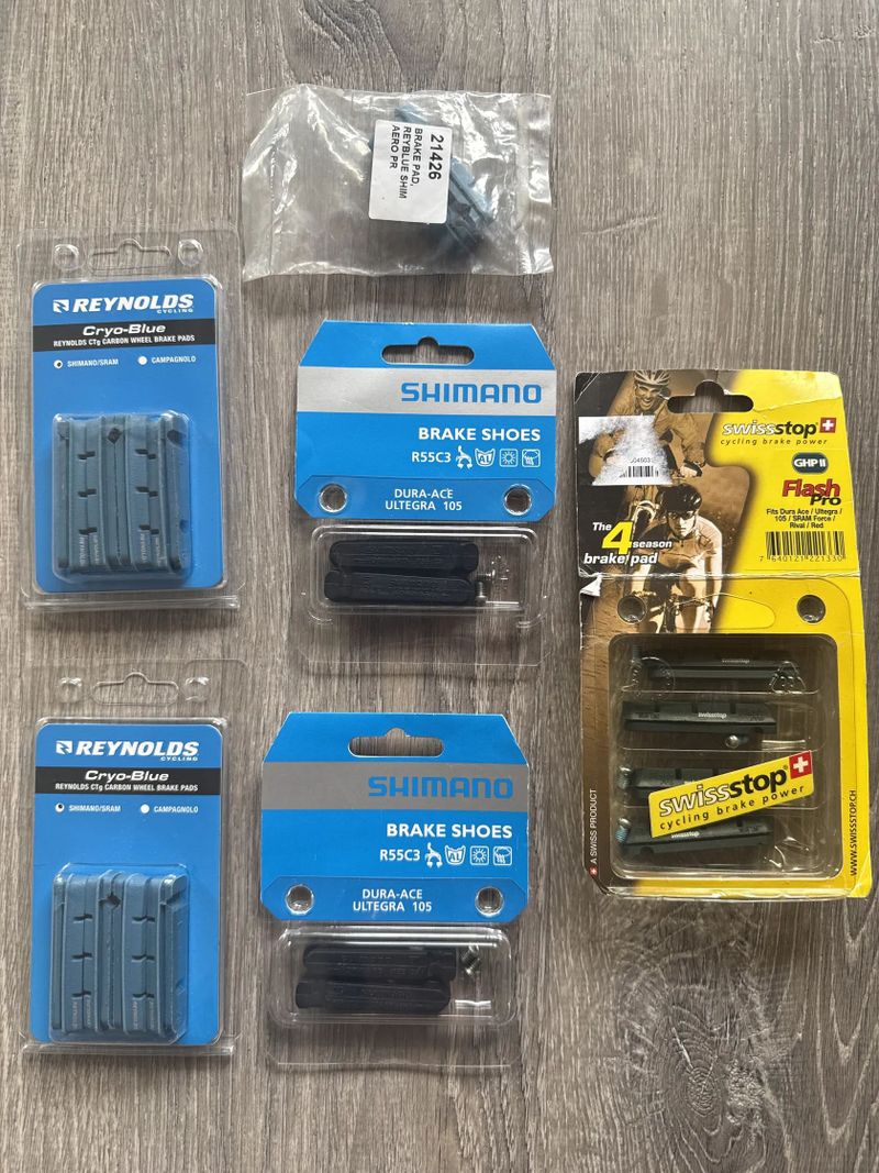 Brzdové špalíky Swissstop, Reynolds, Shimano