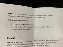 GPS lokátor plus alarm na kolo REXBIKE