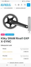 Gravel kliky SRAM Apex a Rival 42 z. Nové 