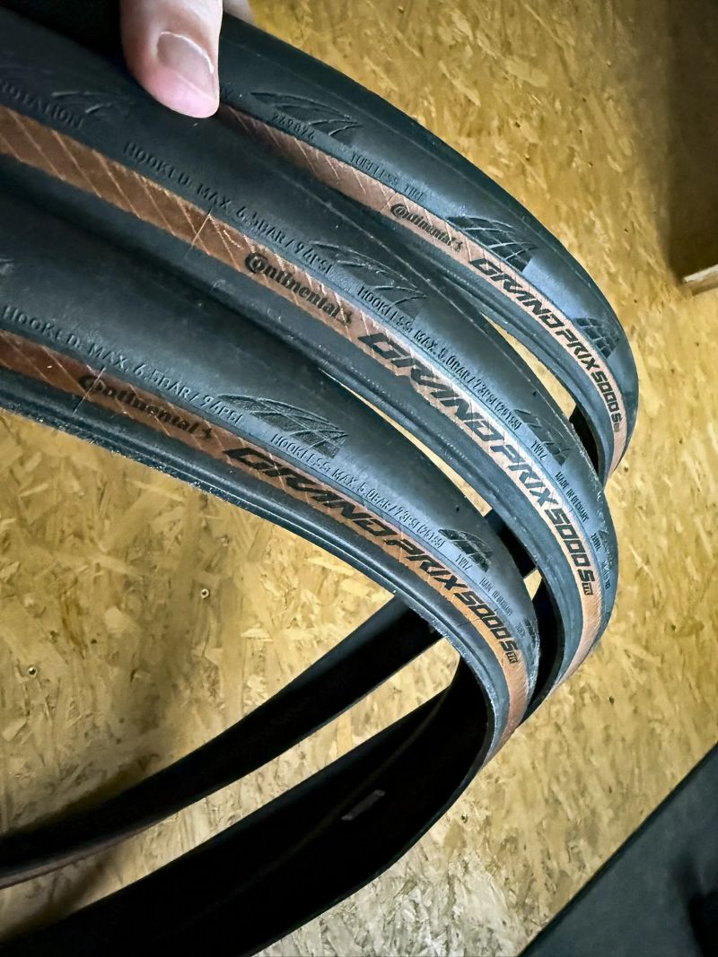 3x Continental Grand Prix 5000 S TR Folding Tire - 28-622 - black/transparent