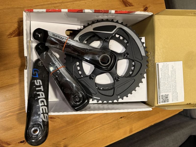 Kliky Sram Rival a wattmetr Stages, 172.5, 52/36, GXP