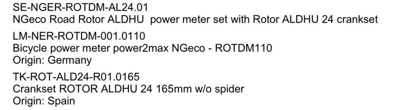 Rotor ALDHU 24 165 mm + power2max NGECO