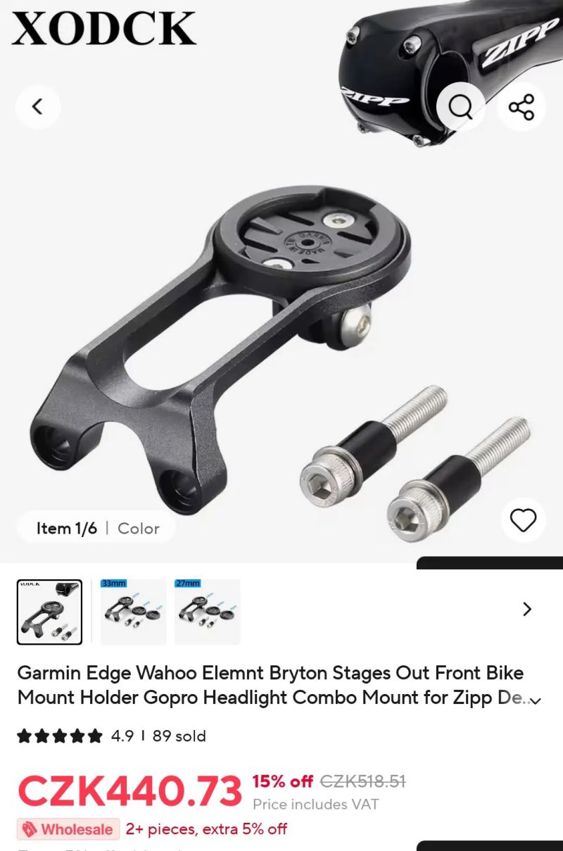 Držák GARMIN EDGE na GIANT