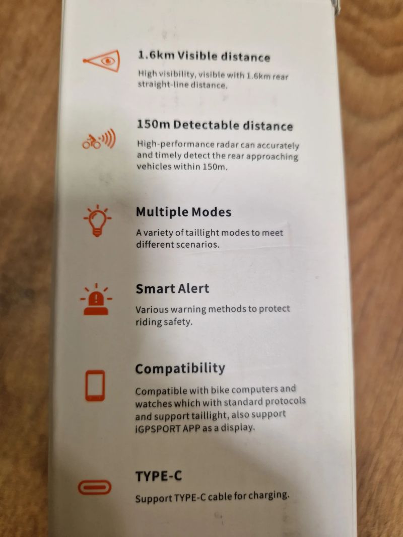 Prodám radar IGPSPORT SR30