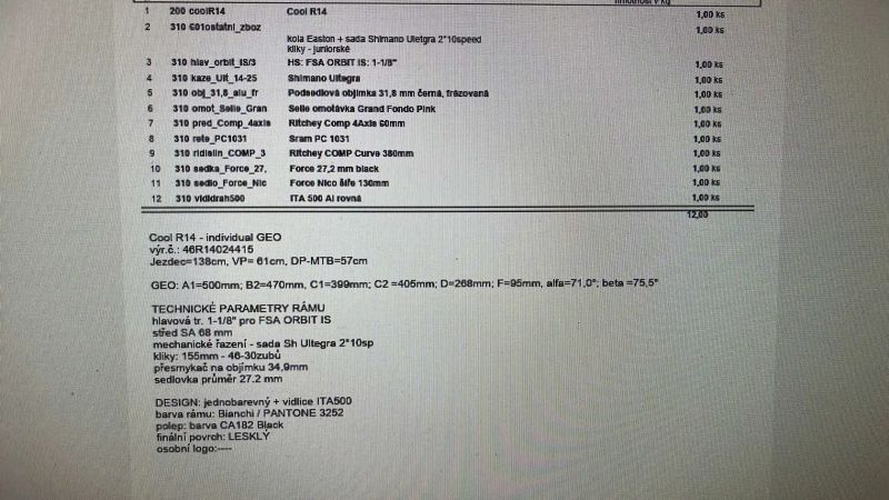 Silniční juniorské Duratec Cool R14 - individual GEO