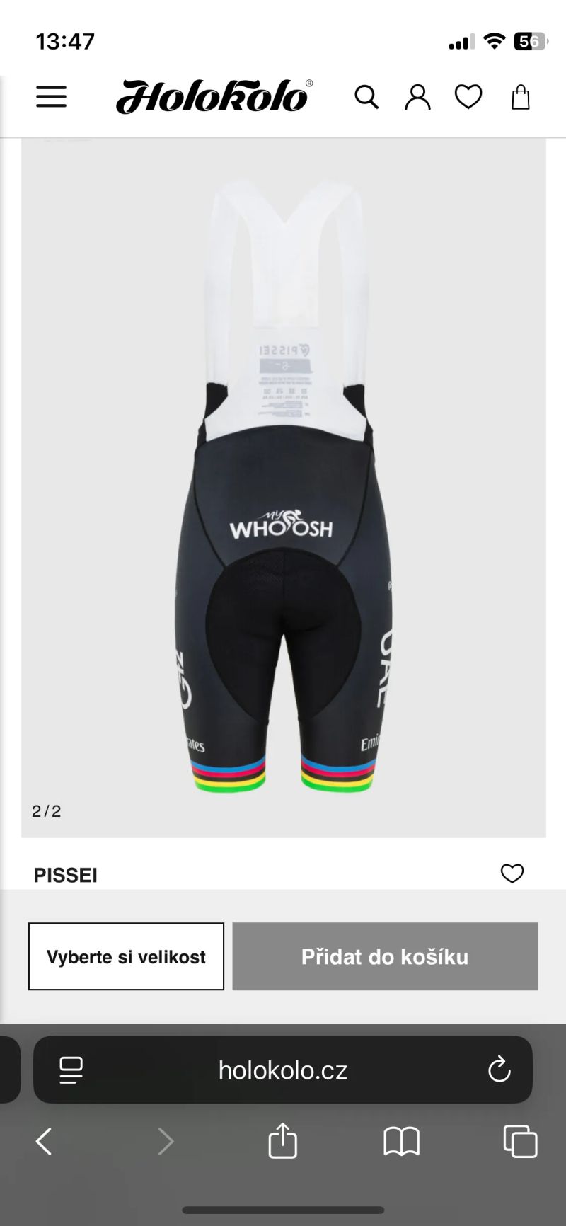 WC- rainbow kraťasy- Tadej Pogačar