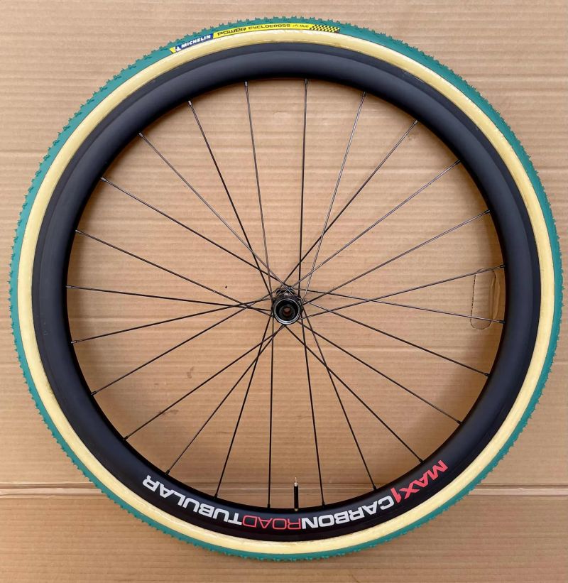 CX galusková kola MAX1 Carbon Road Tubular + CX MICHELIN Power Cyclocross Mud 33mm