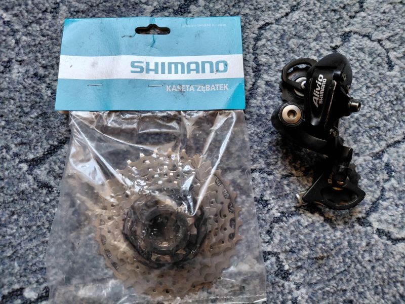 Shimano kazeta 11-32z + přehazovačka Shimano Alivio 8speed