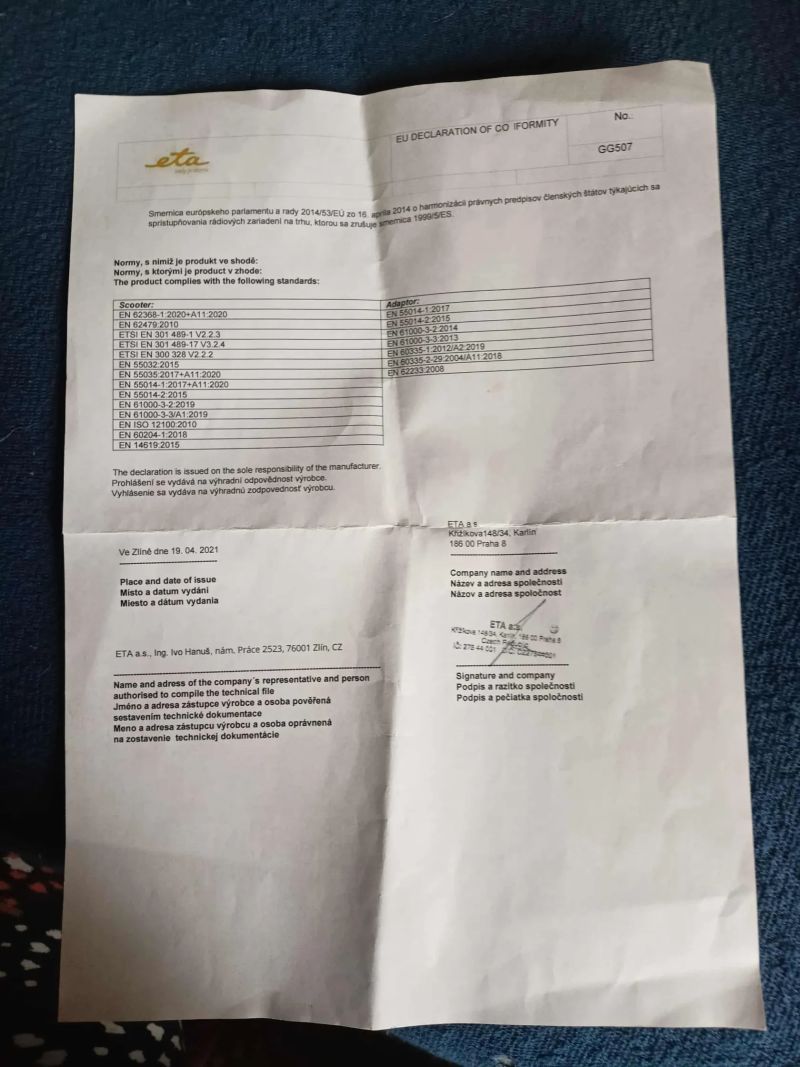 Elektrická koloběžka GOGEN S 801