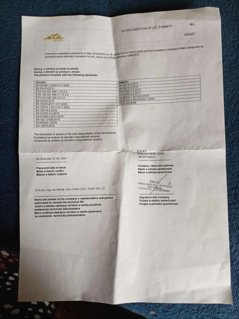 Elektrická koloběžka GOGEN S 801