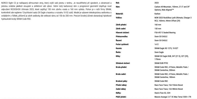 Norco Sight C2 velikost S