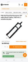 Nová Fox 36 Float Performance Fit Grip Evol 160mm 29"