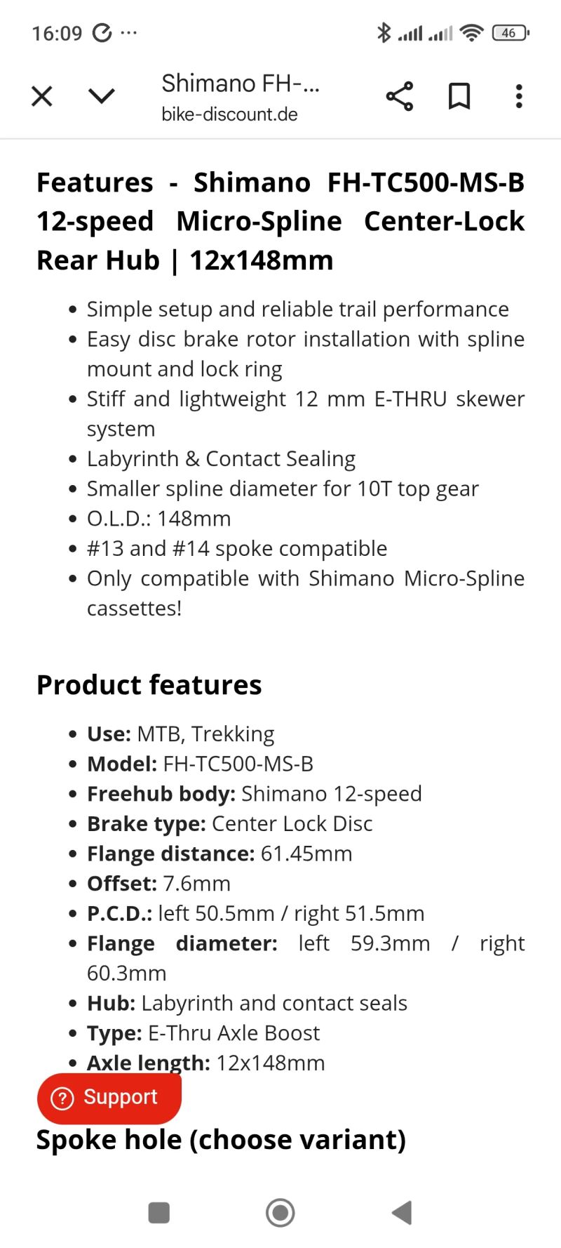 Zadní náboj Shimano