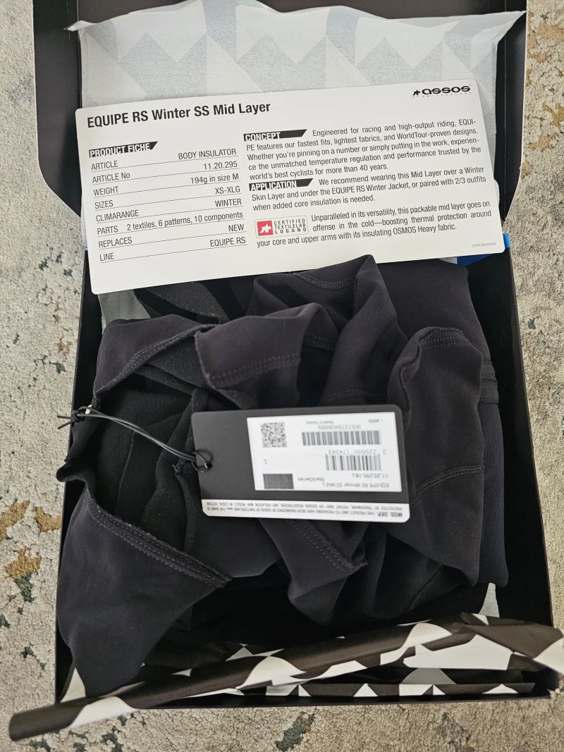 Assos Equipe RS Winter (střední vrstva) - L