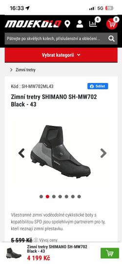 Zimní tretry Shimano mw702 black