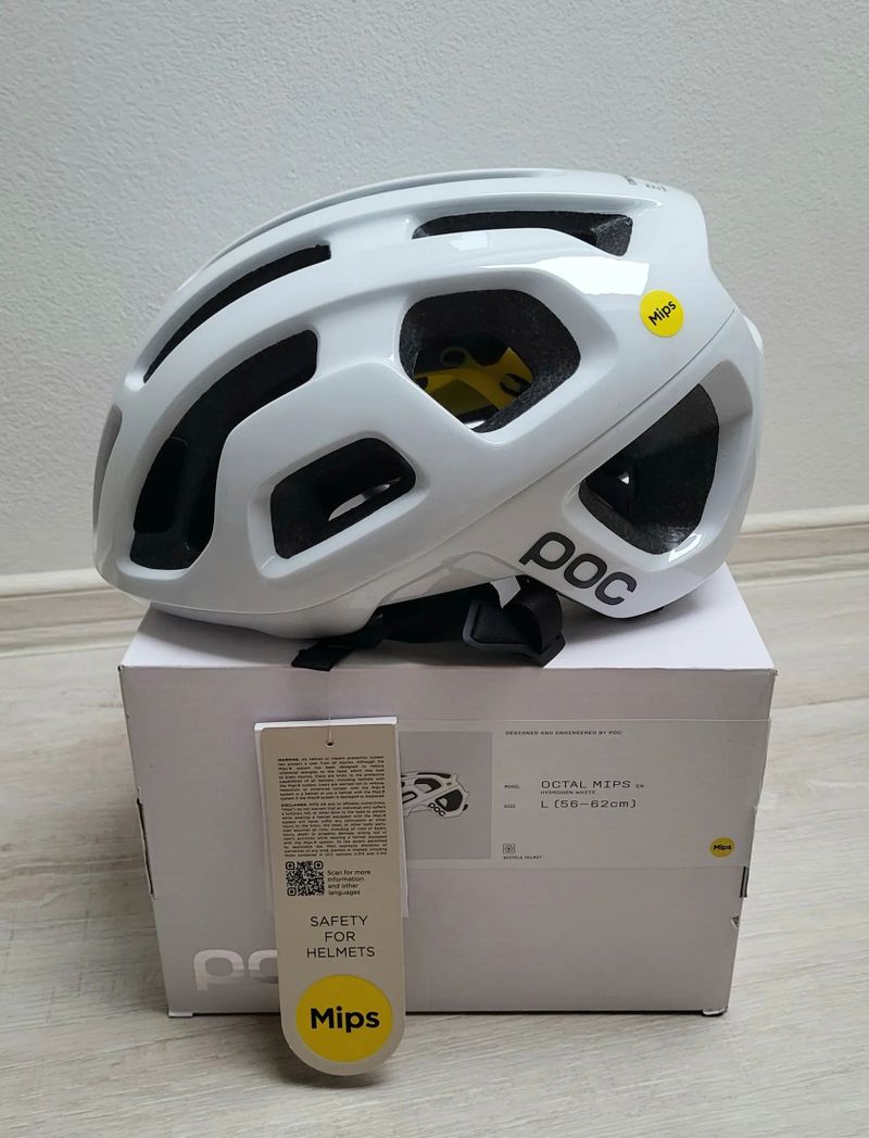Nová cyklo helma POC Octal MIPS Hydrogen White vel. 56-62